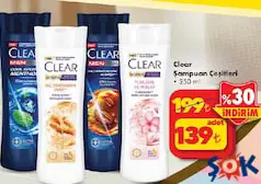 CLEAR ŞAMPUAN ÇEŞİTLERİ 350 ML fiyat ve kampanya bilgisi
